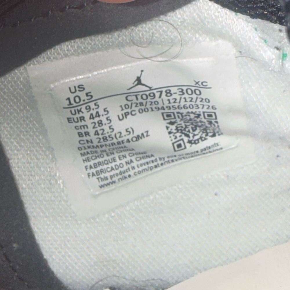 NIKE MENS JORDAN 1 ZOOM AIR HIGH SNEAKERS, SIZE US 10.5, “STADIUM GREEN” - Picture 13 of 13